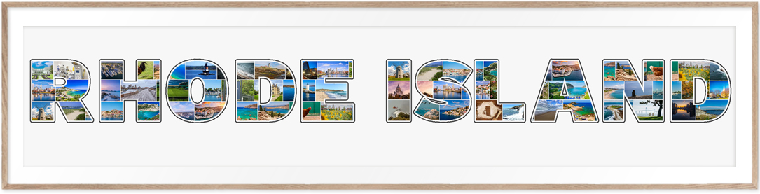 Un collage Rhode Island en souvenir original de votre voyage